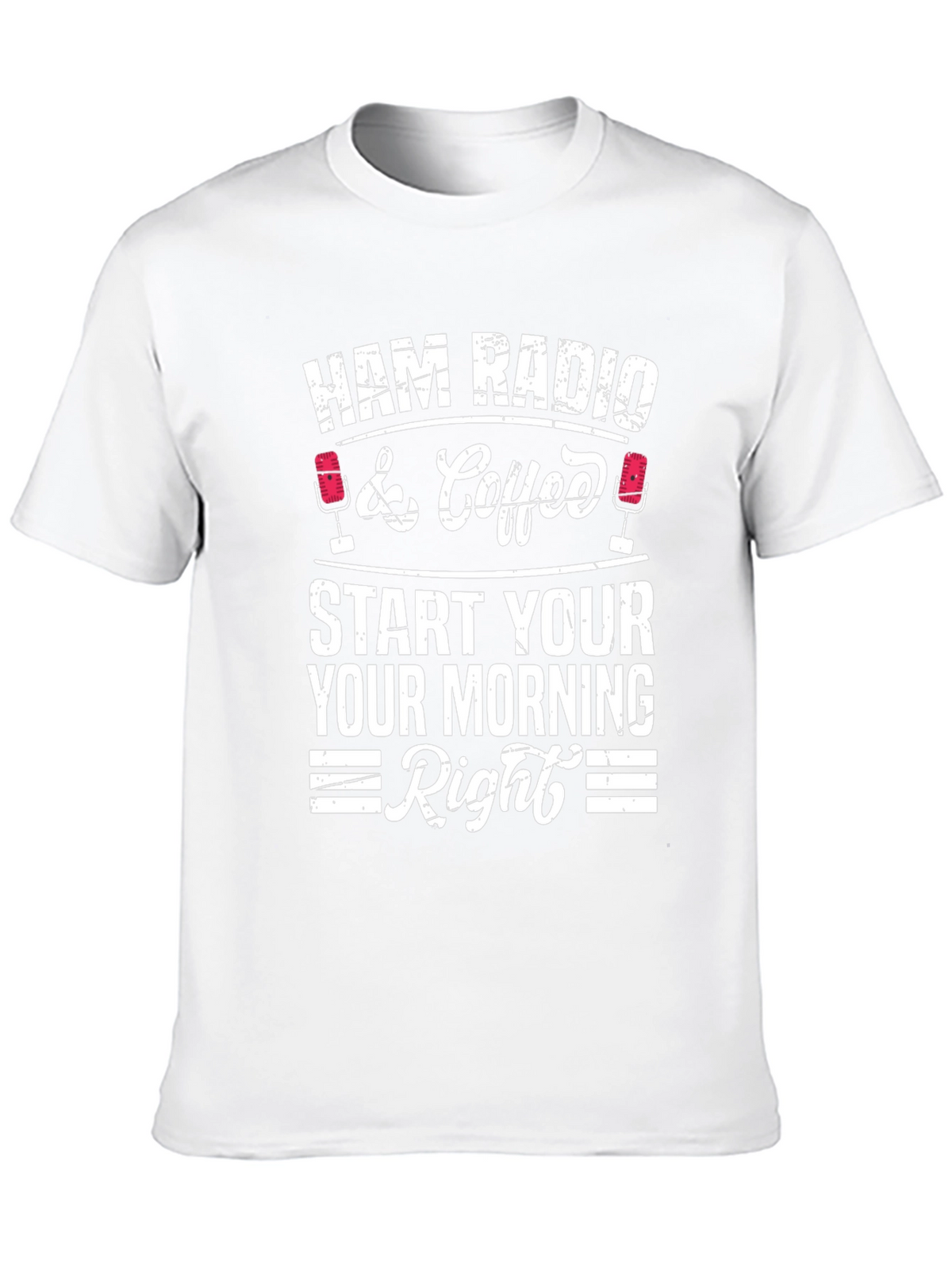 Ham Radio & Coffee T-Shirt - Morning Routine