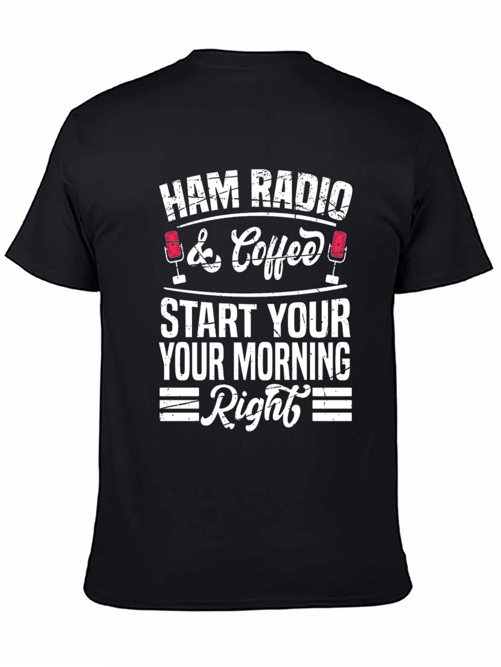 Ham Radio & Coffee T-Shirt - Morning Routine