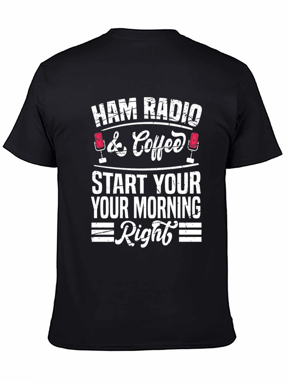 Ham Radio & Coffee T-Shirt - Morning Routine