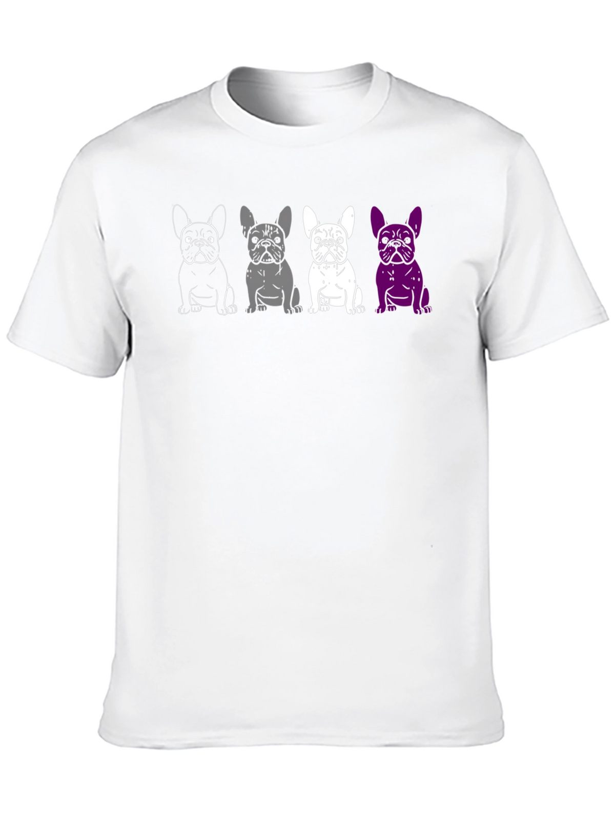 French Bulldog Pride T-Shirt - Acesexual Flag