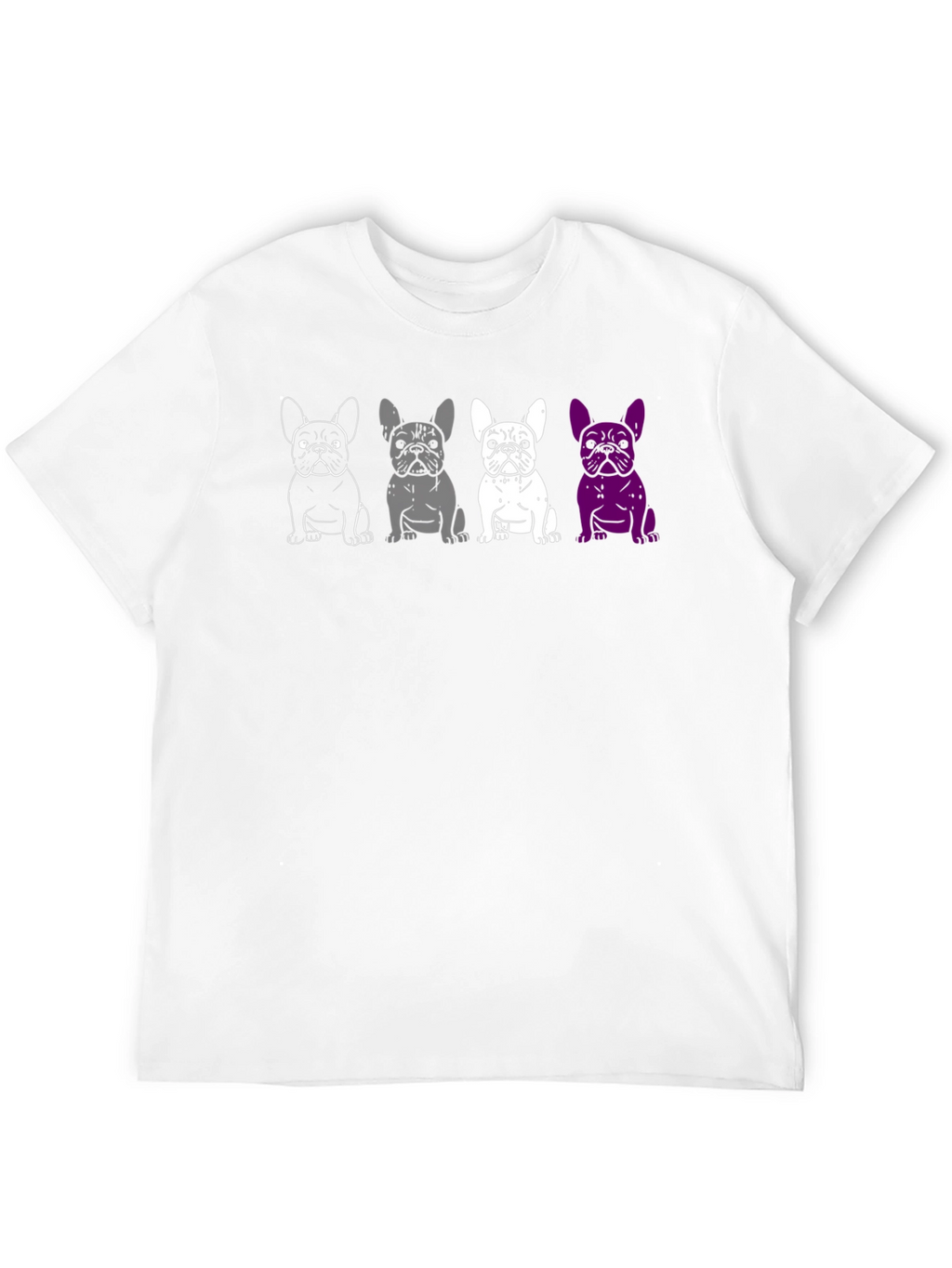 French Bulldog Pride T-Shirt - Acesexual Flag