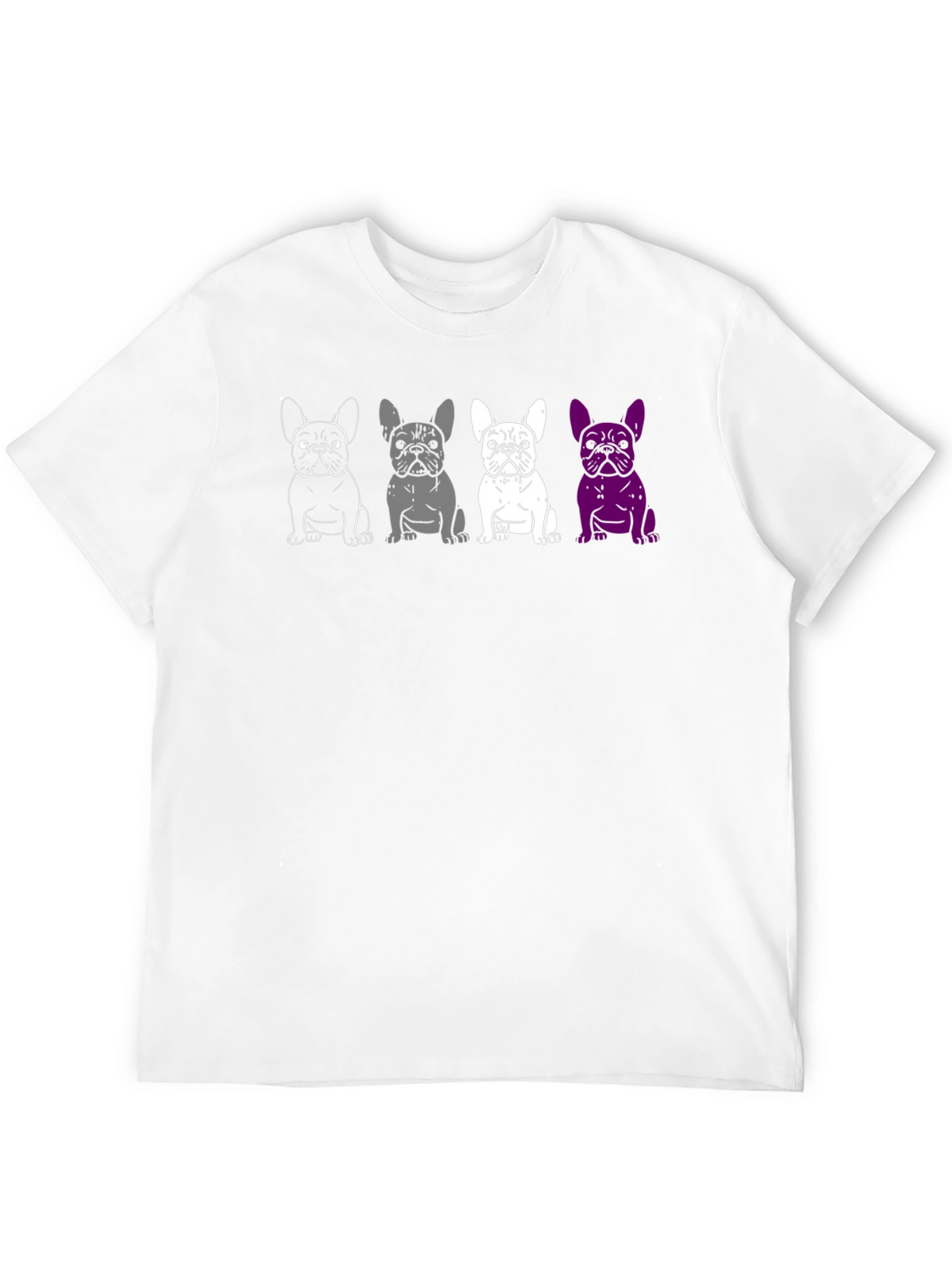 French Bulldog Pride T-Shirt - Acesexual Flag