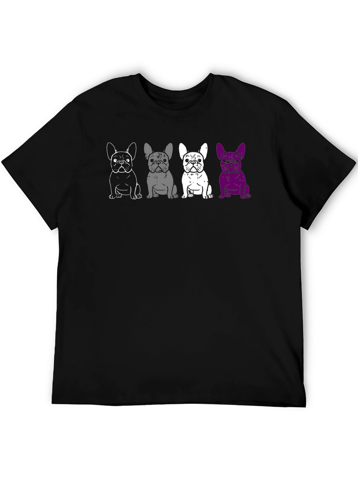 French Bulldog Pride T-Shirt - Acesexual Flag