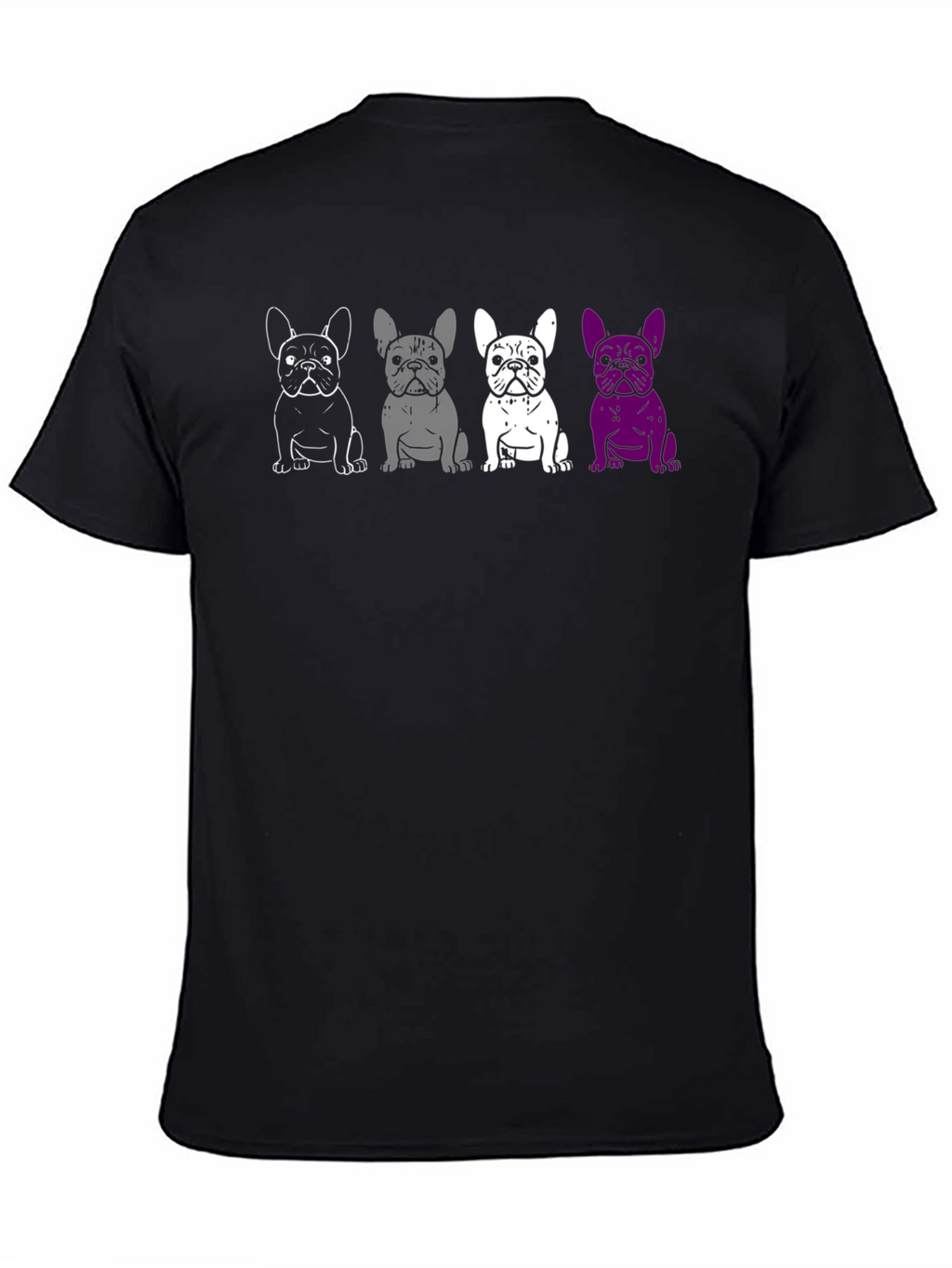French Bulldog Pride T-Shirt - Acesexual Flag