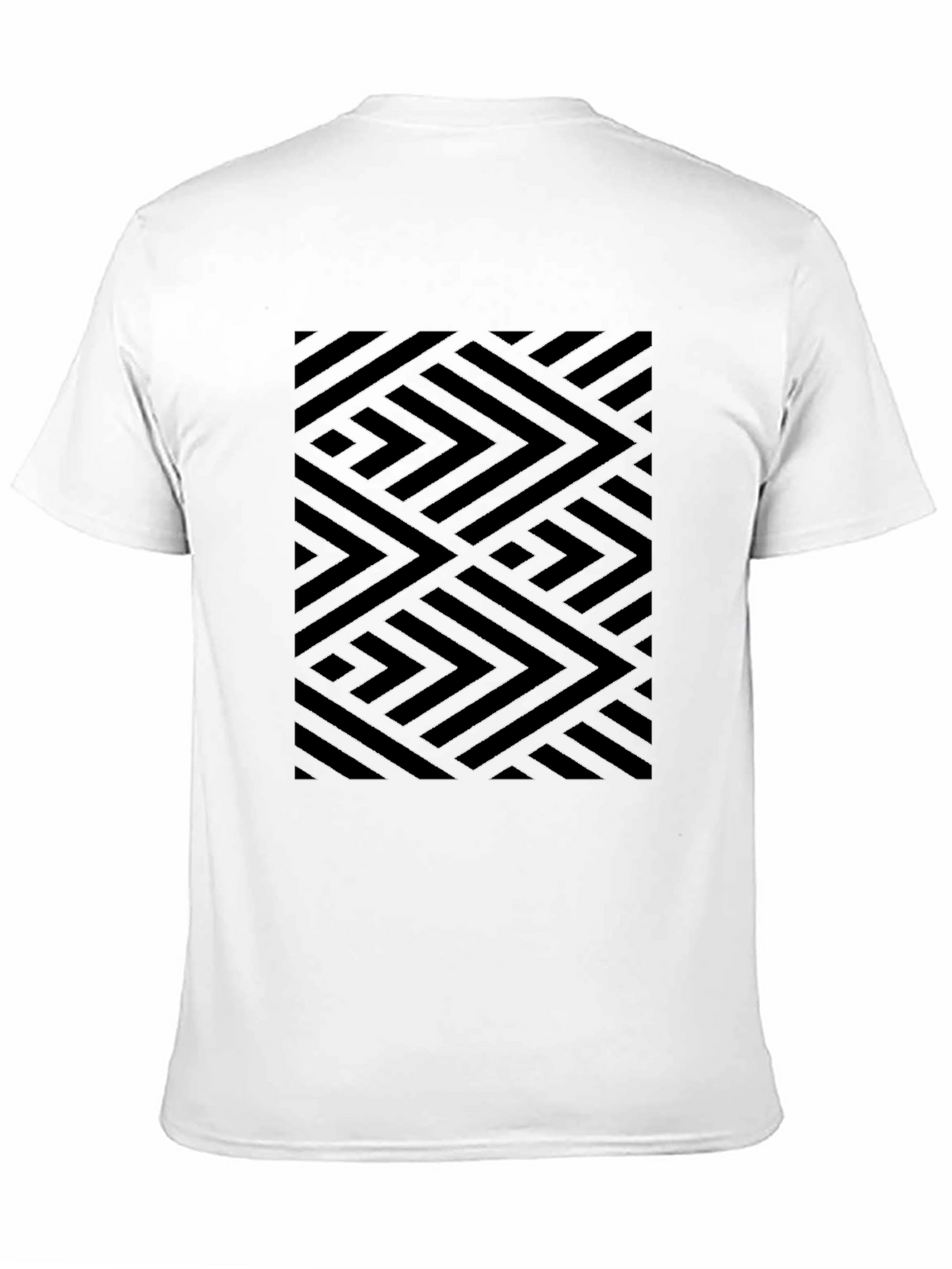 Geometric Pattern Black Tee
