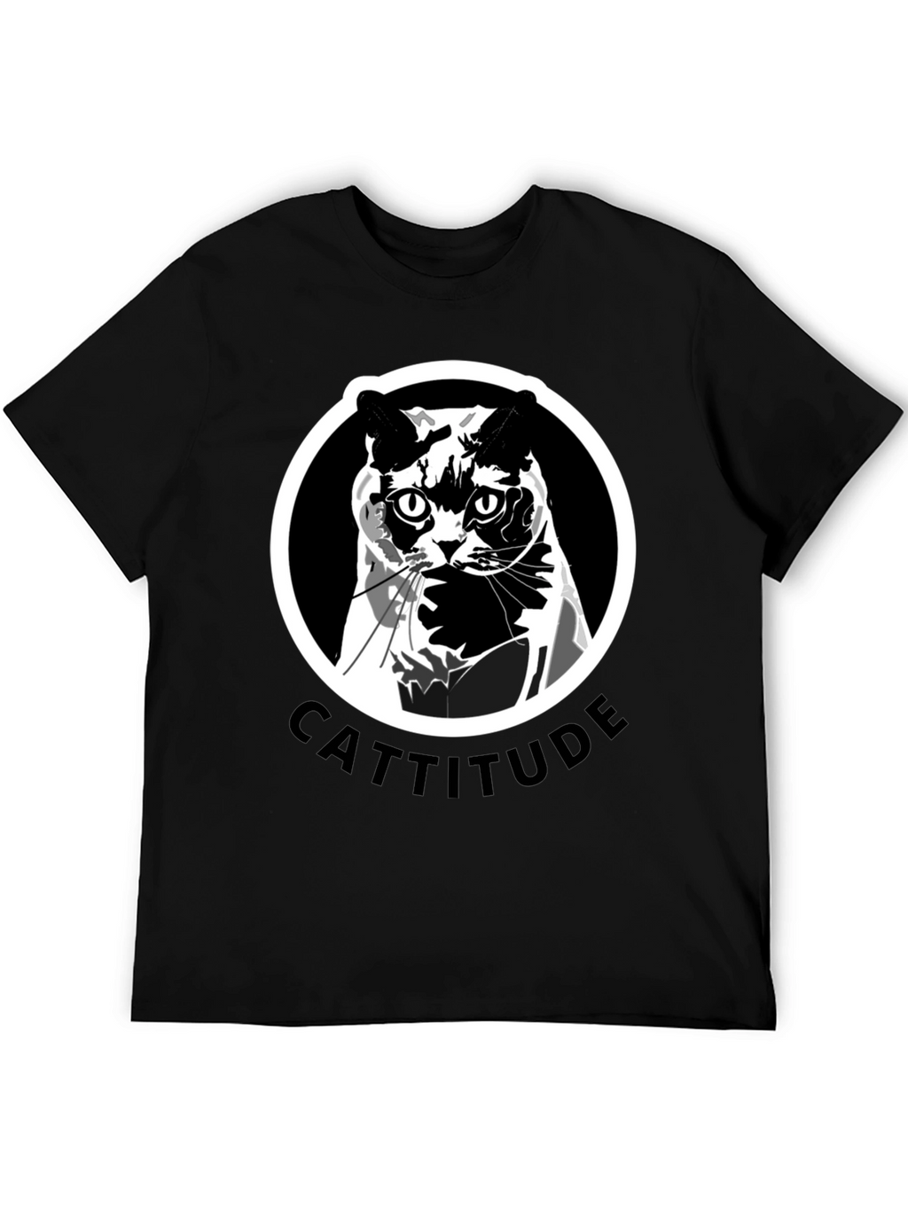 Cattitude T-Shirt: Bold Cat Graphic Tee