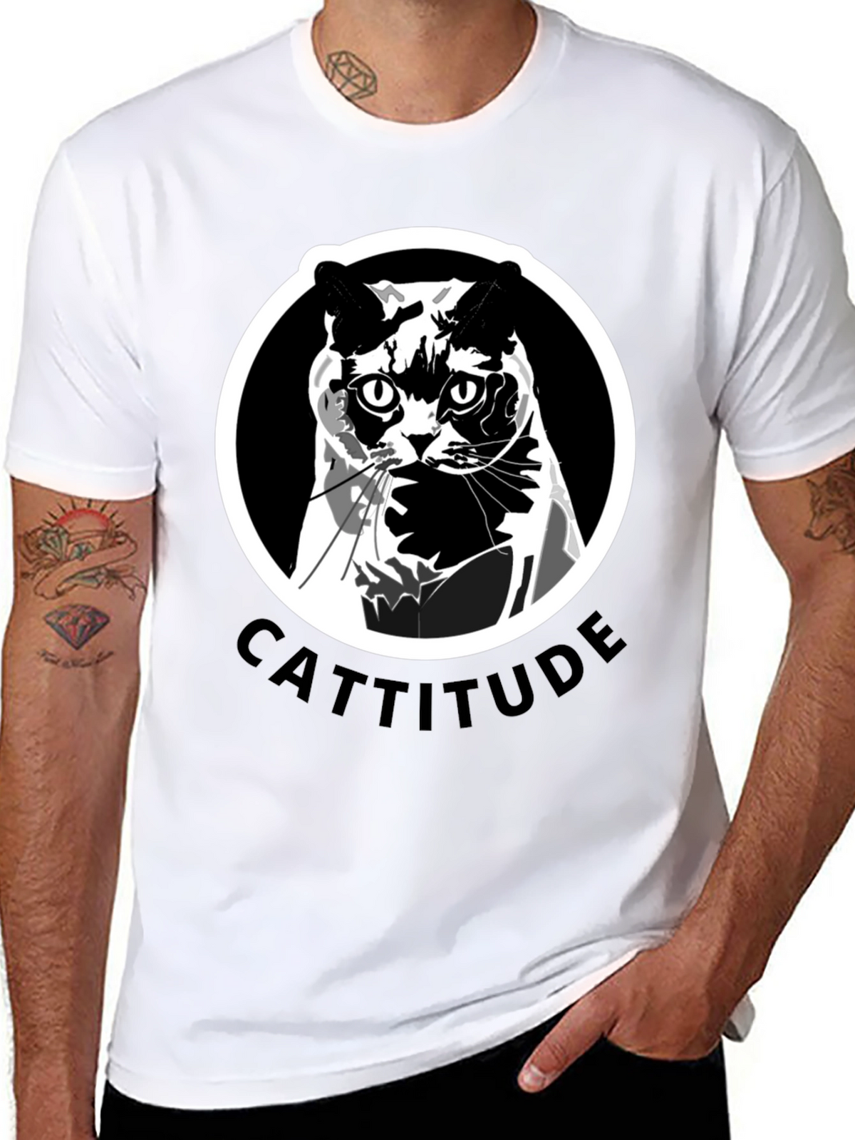 Cattitude T-Shirt: Bold Cat Graphic Tee