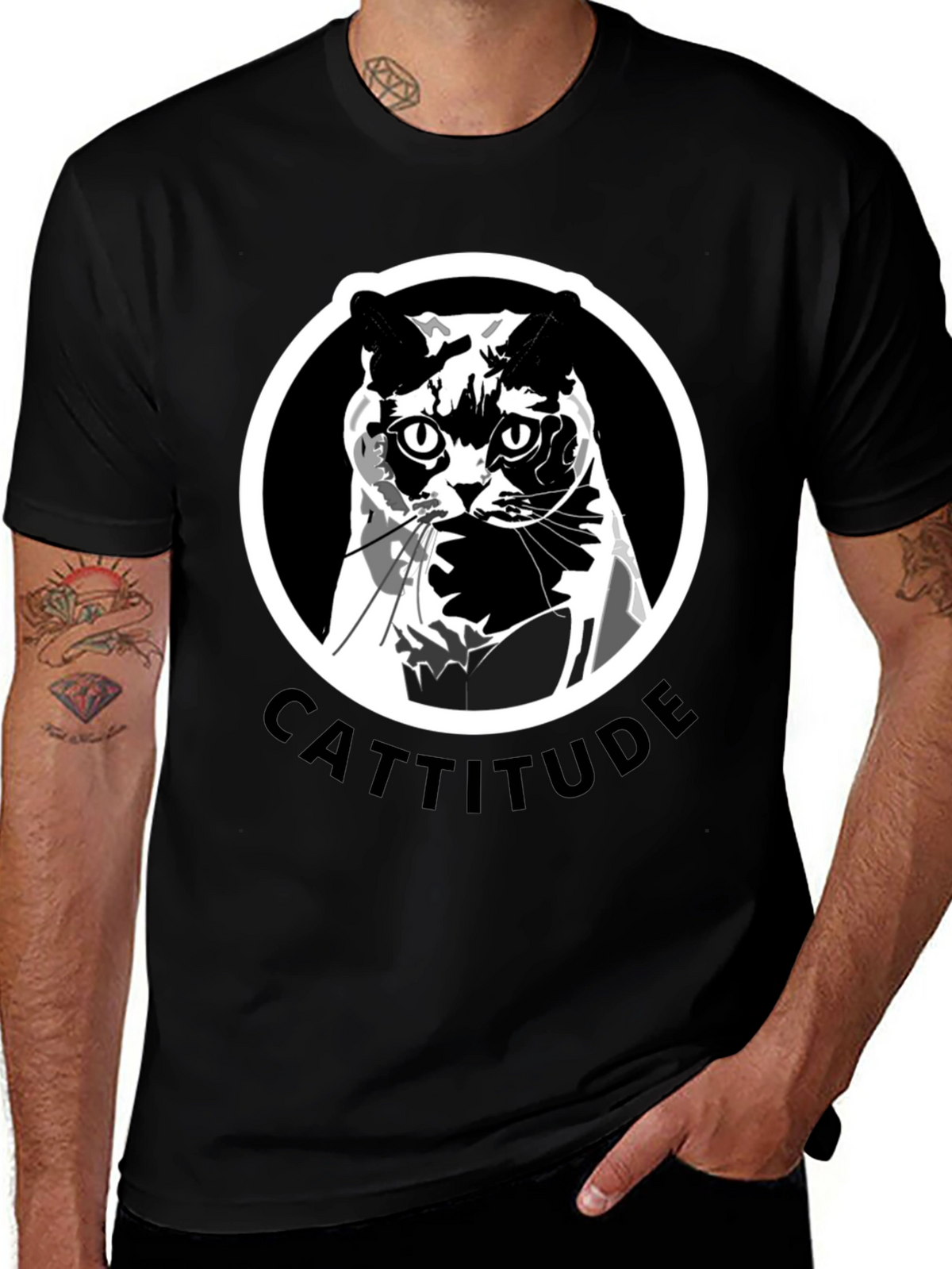 Cattitude T-Shirt: Bold Cat Graphic Tee