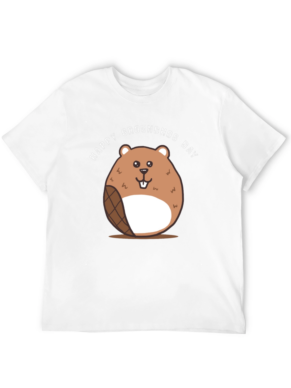Happy Groundhog Day T-Shirt - Cute Cartoon Design