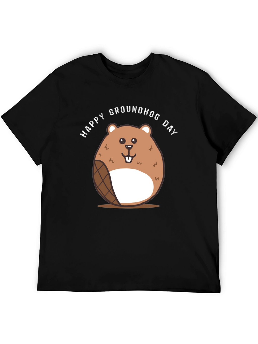 Happy Groundhog Day T-Shirt - Cute Cartoon Design