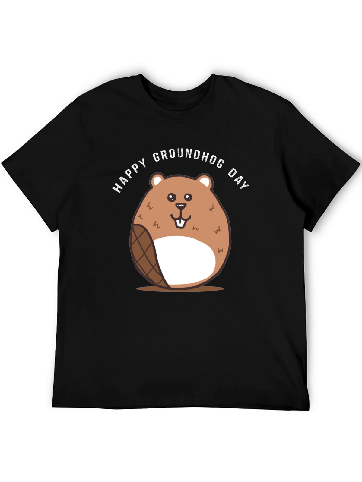 Happy Groundhog Day T-Shirt - Cute Cartoon Design