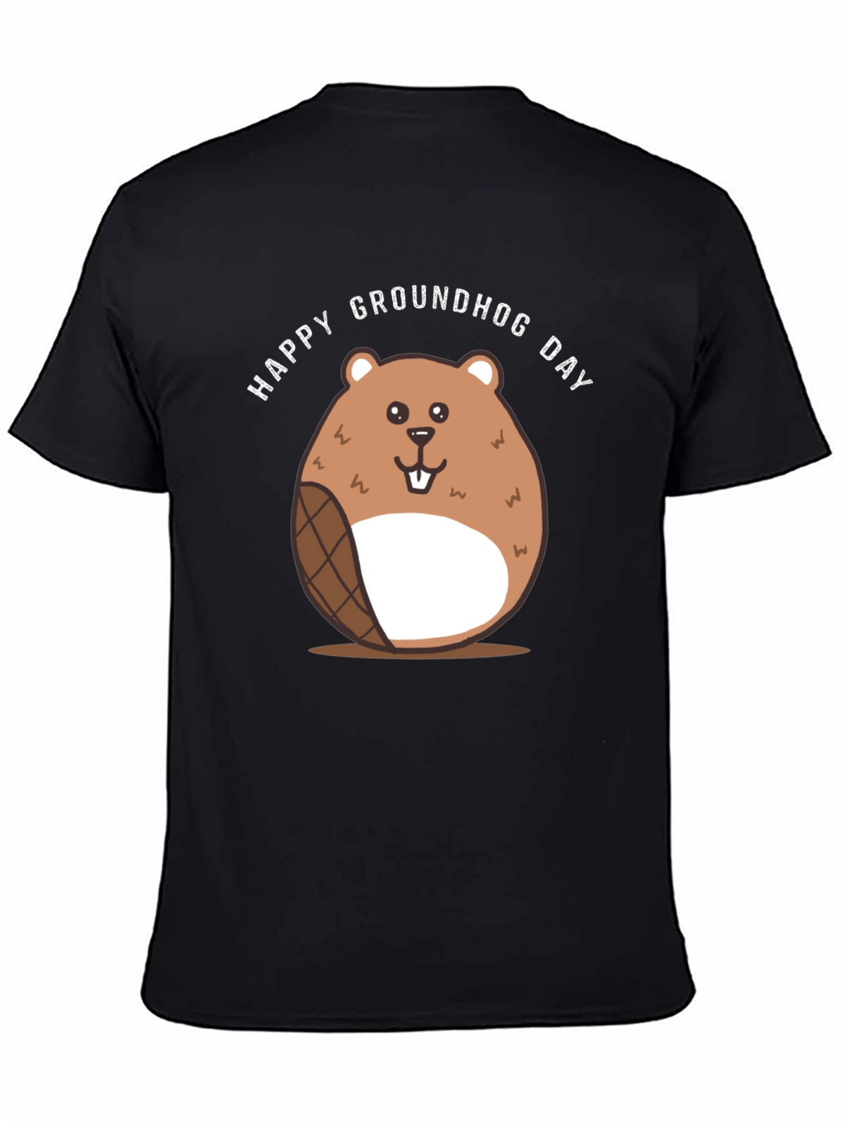 Happy Groundhog Day T-Shirt - Cute Cartoon Design