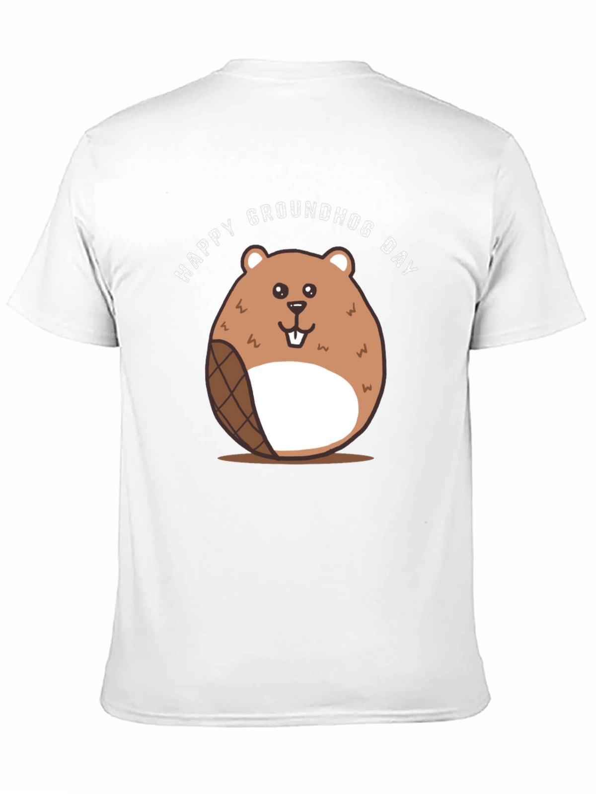 Happy Groundhog Day T-Shirt - Cute Cartoon Design