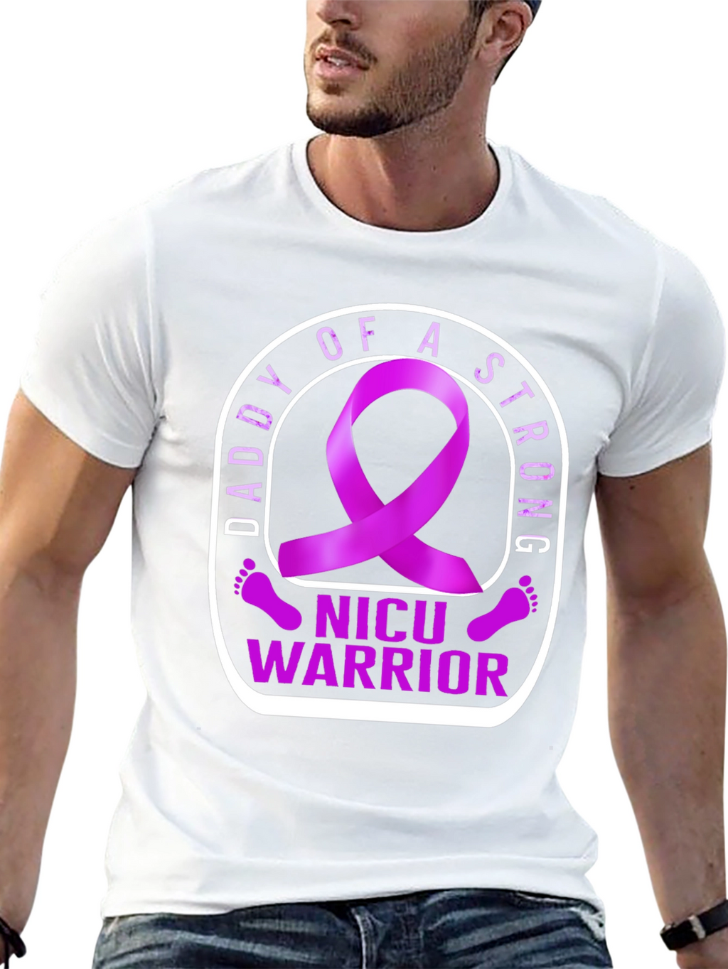NICU Warrior Daddy T-Shirt: Strong Parent Support