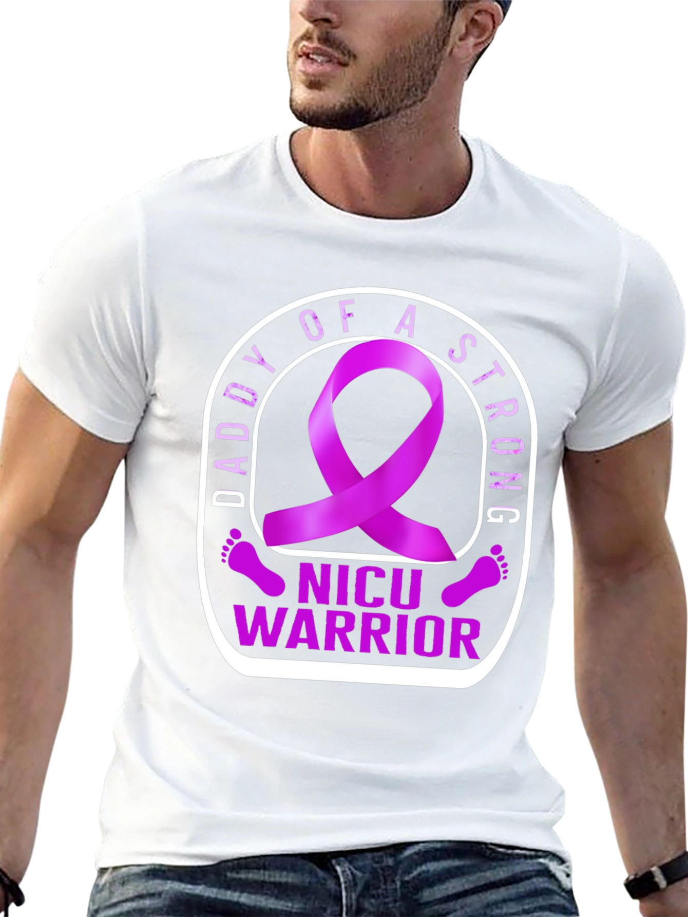 NICU Warrior Daddy T-Shirt: Strong Parent Support