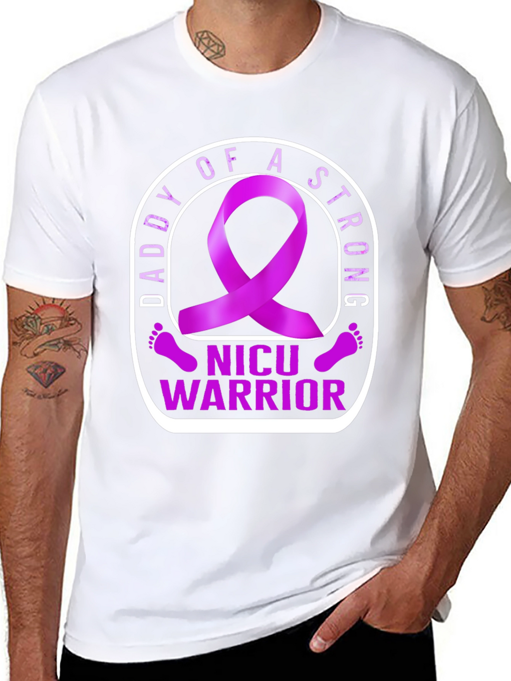 NICU Warrior Daddy T-Shirt: Strong Parent Support