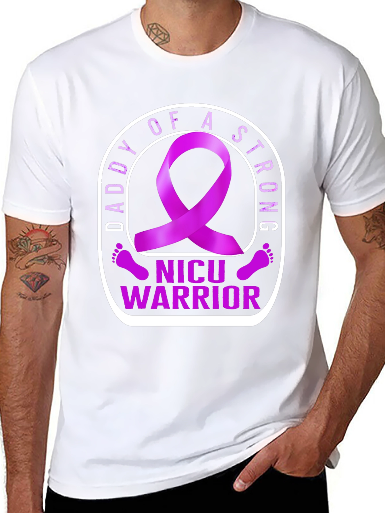NICU Warrior Daddy T-Shirt: Strong Parent Support