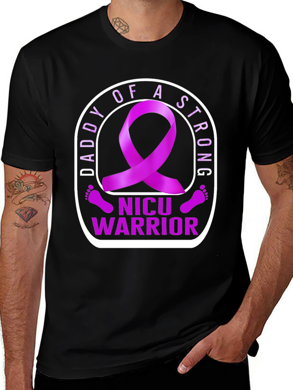 NICU Warrior Daddy T-Shirt: Strong Parent Support