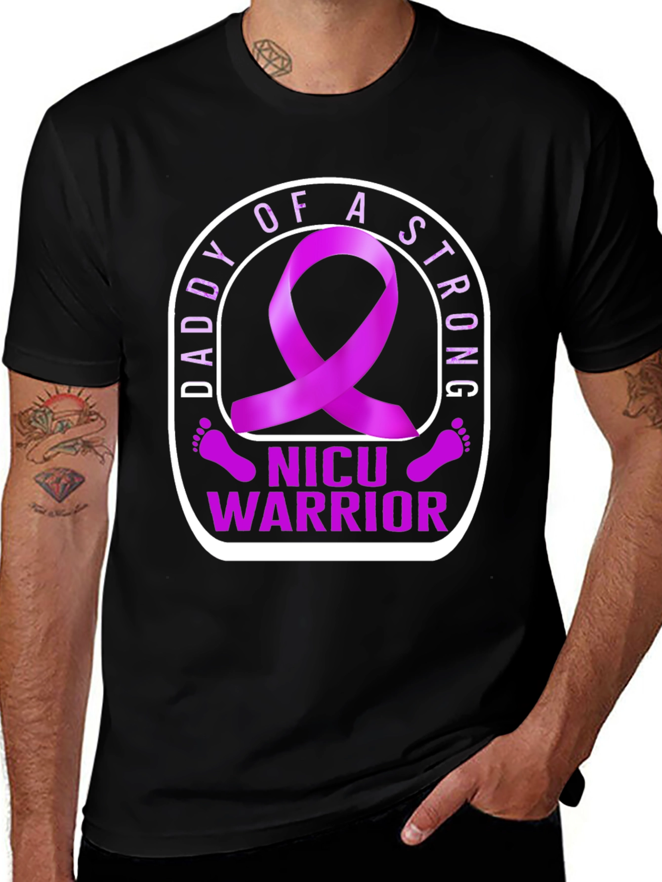 NICU Warrior Daddy T-Shirt: Strong Parent Support
