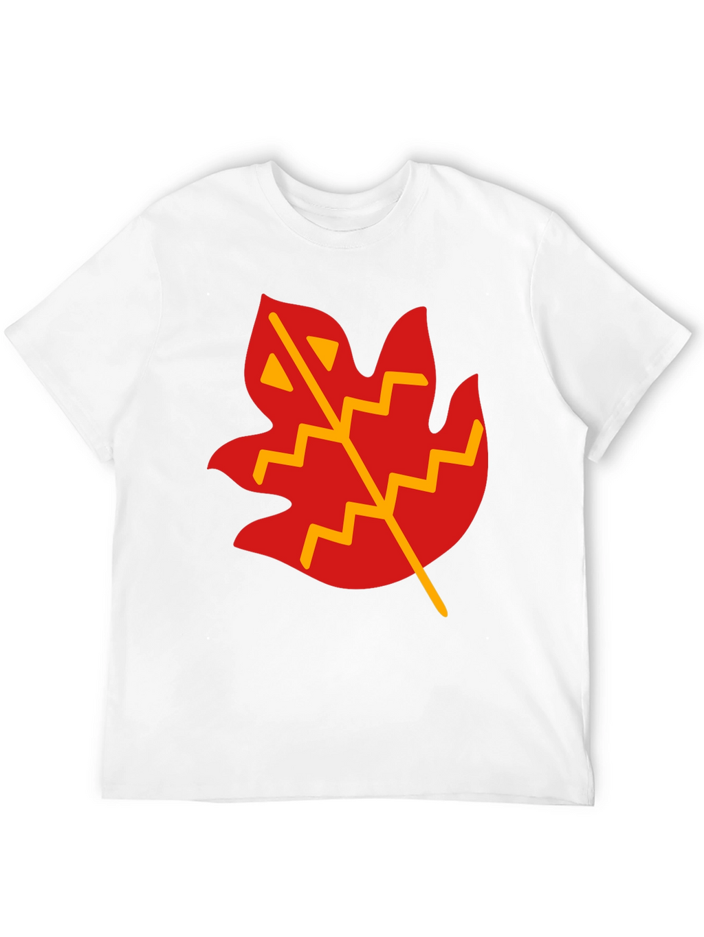 Leaf Graphic T-Shirt - Casual Black Tee