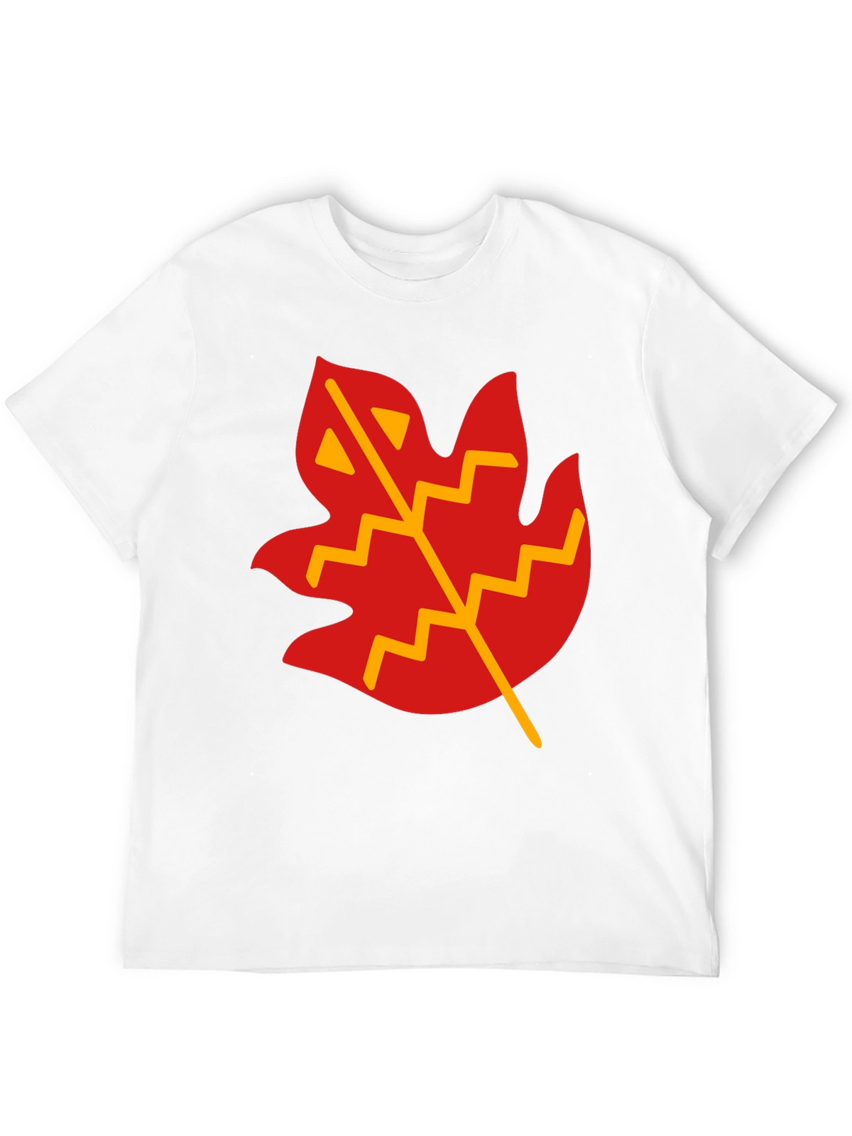 Leaf Graphic T-Shirt - Casual Black Tee