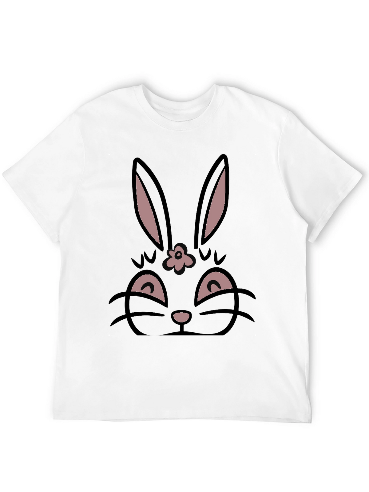 Black Bunny Face T-Shirt
