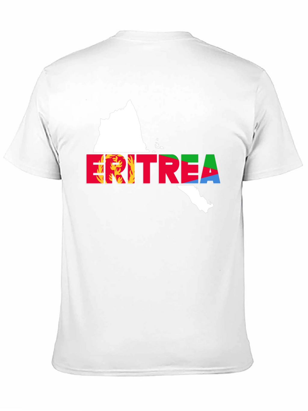 Eritrea Map Flag T-Shirt - Black Cotton Tee