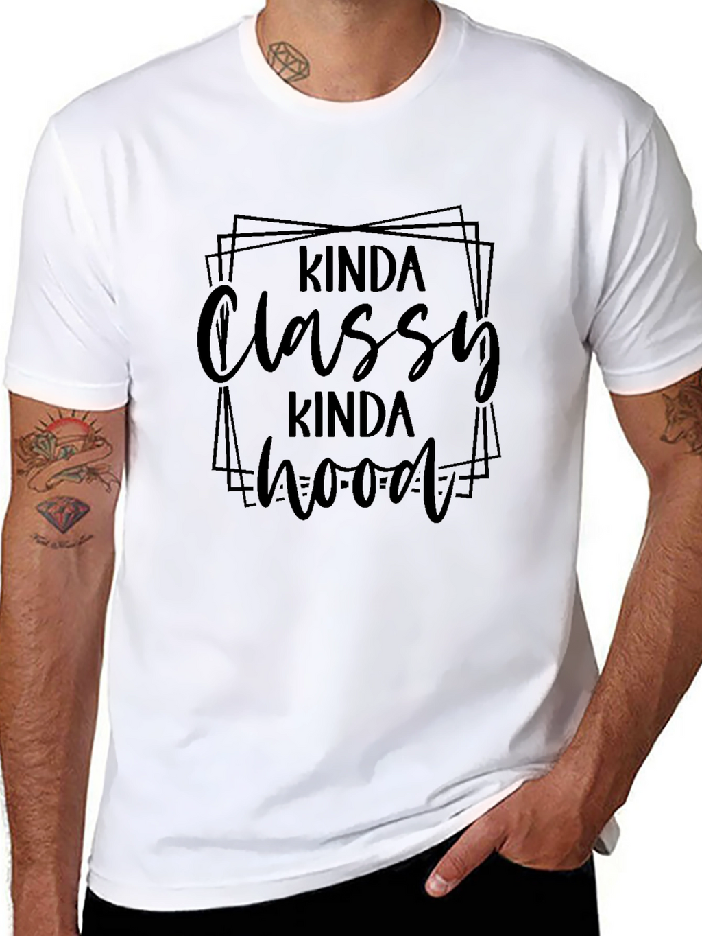 Kinda Classy Kinda Hood Black T-Shirt