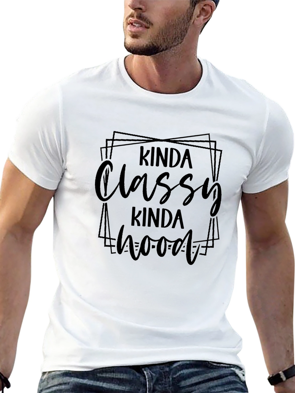 Kinda Classy Kinda Hood Black T-Shirt