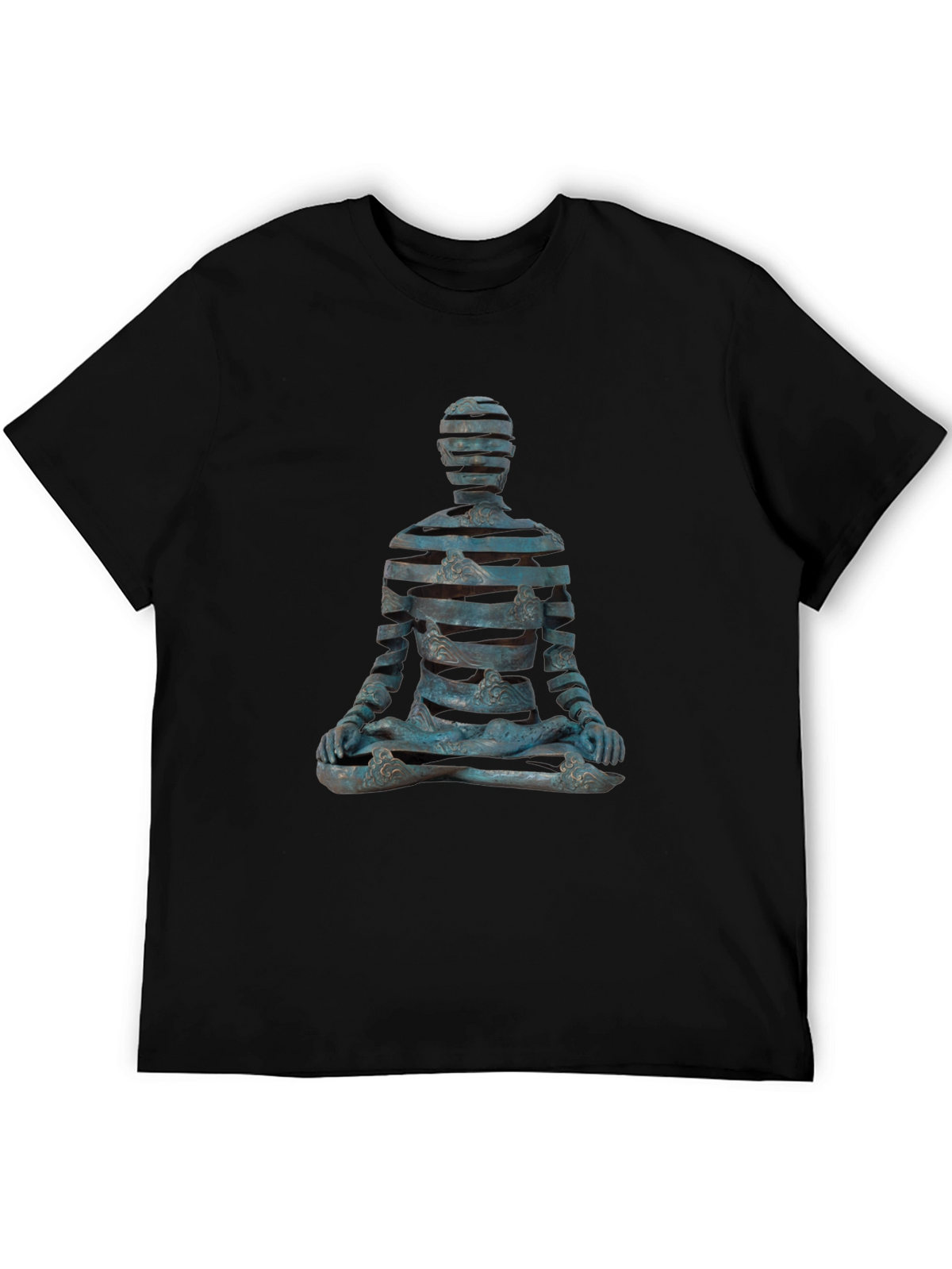 Abstract Meditating Figure Graphic T-Shirt