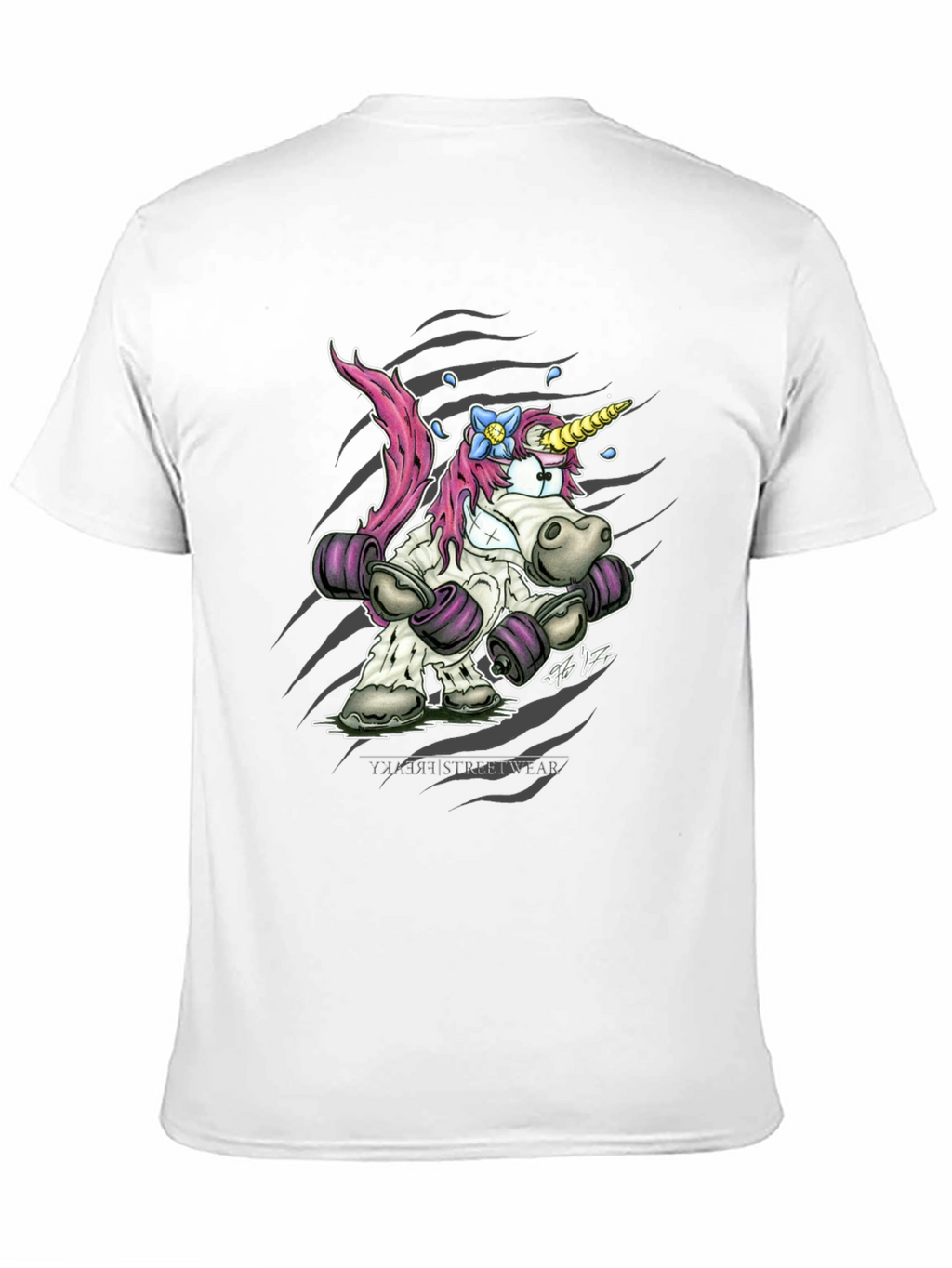 Unicorn Powerlifter Black T-Shirt