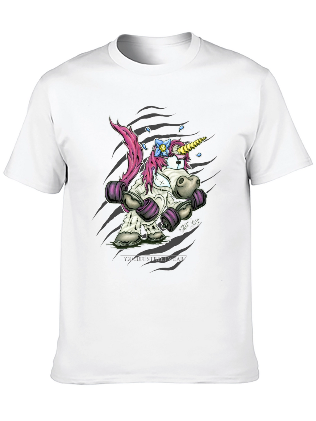 Unicorn Powerlifter Black T-Shirt