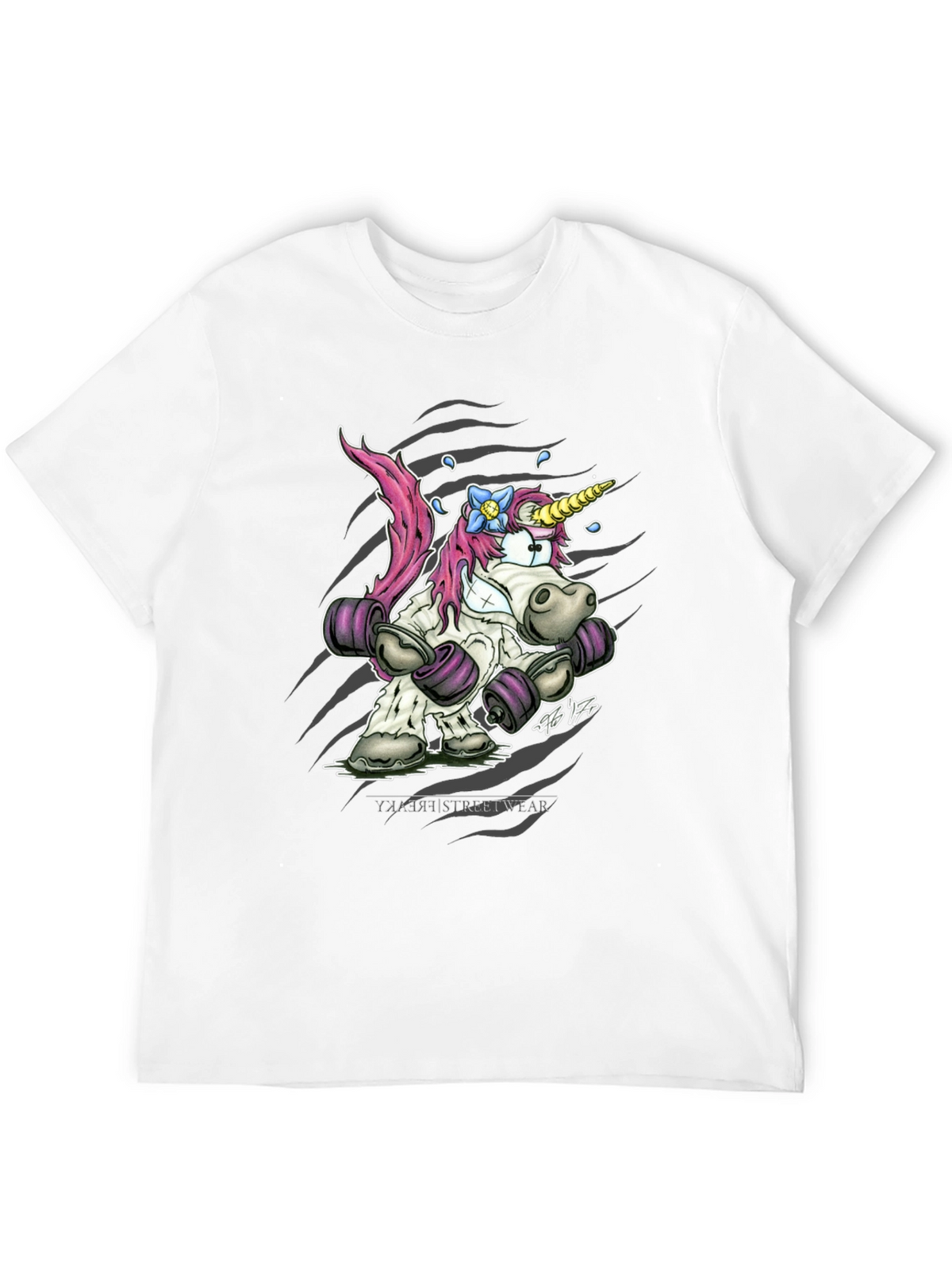 Unicorn Powerlifter Black T-Shirt