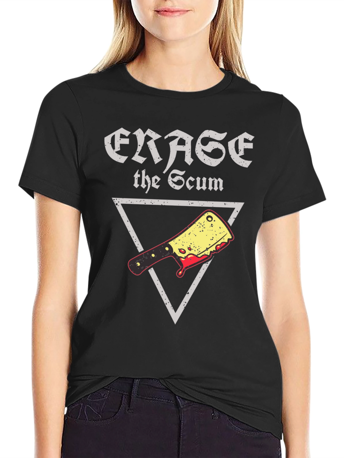 Erase the Scum Graphic Tee - Butcher Cleaver T-Shirt