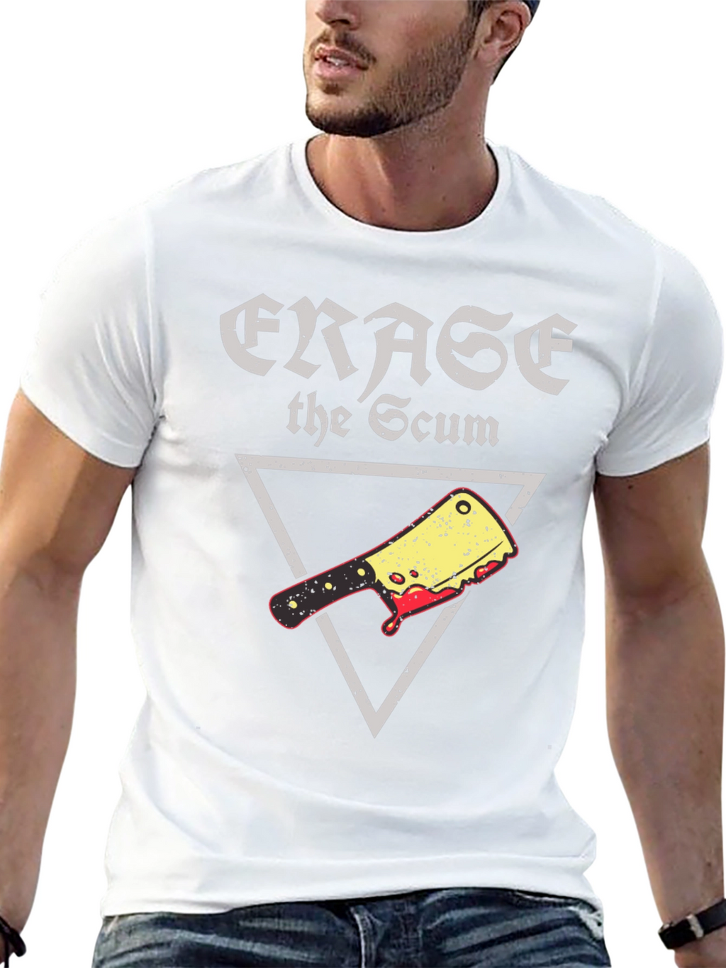 Erase the Scum Graphic Tee - Butcher Cleaver T-Shirt
