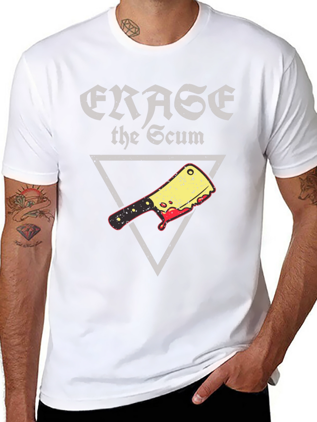 Erase the Scum Graphic Tee - Butcher Cleaver T-Shirt