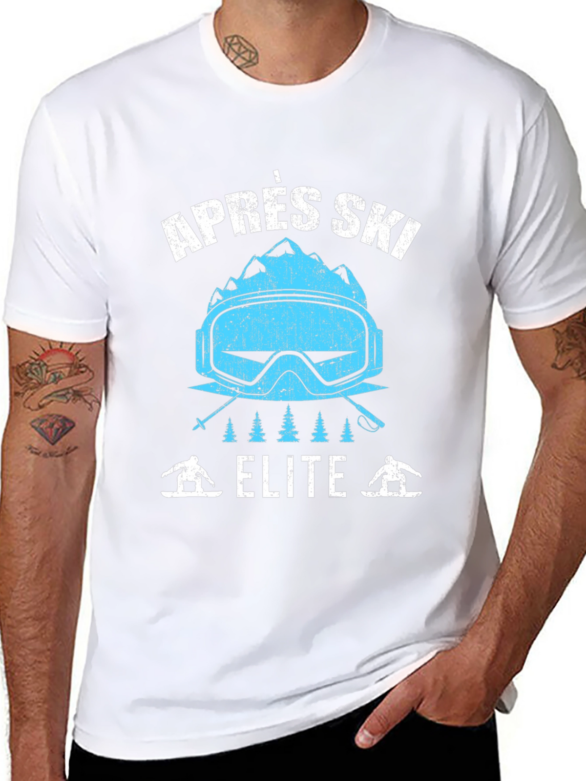 Après Ski Elite Graphic Tee - Black Cotton T-Shirt
