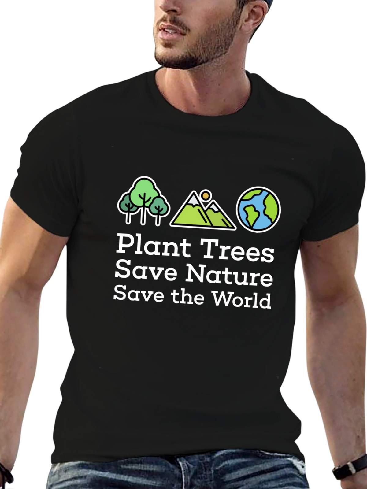 Eco-Friendly Plant Trees Save Nature Graphic T-Shirt