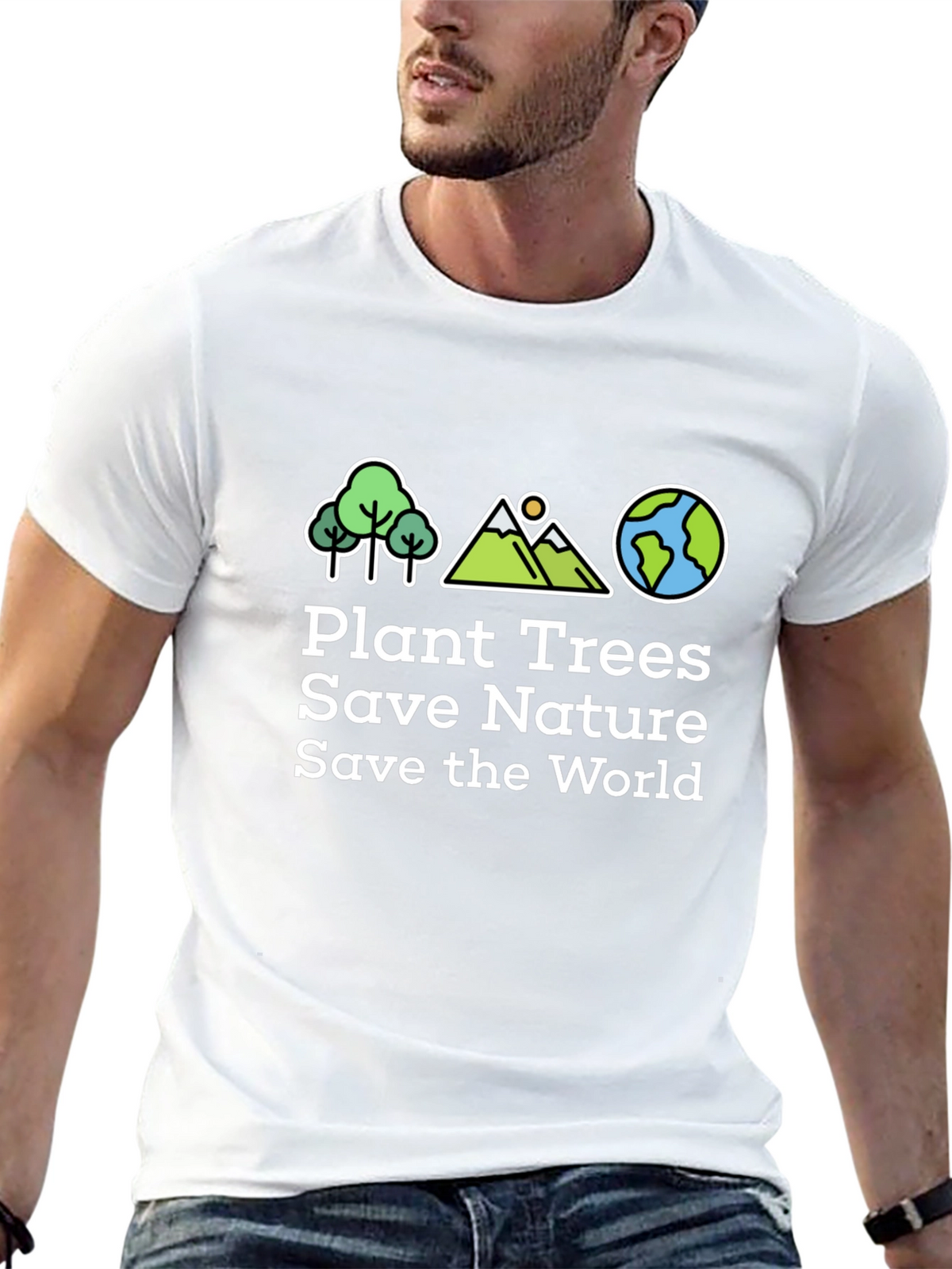 Eco-Friendly Plant Trees Save Nature Graphic T-Shirt