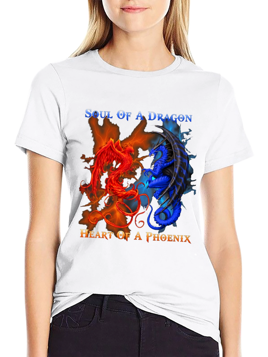 Soul of Dragon Heart of Phoenix Graphic Tee