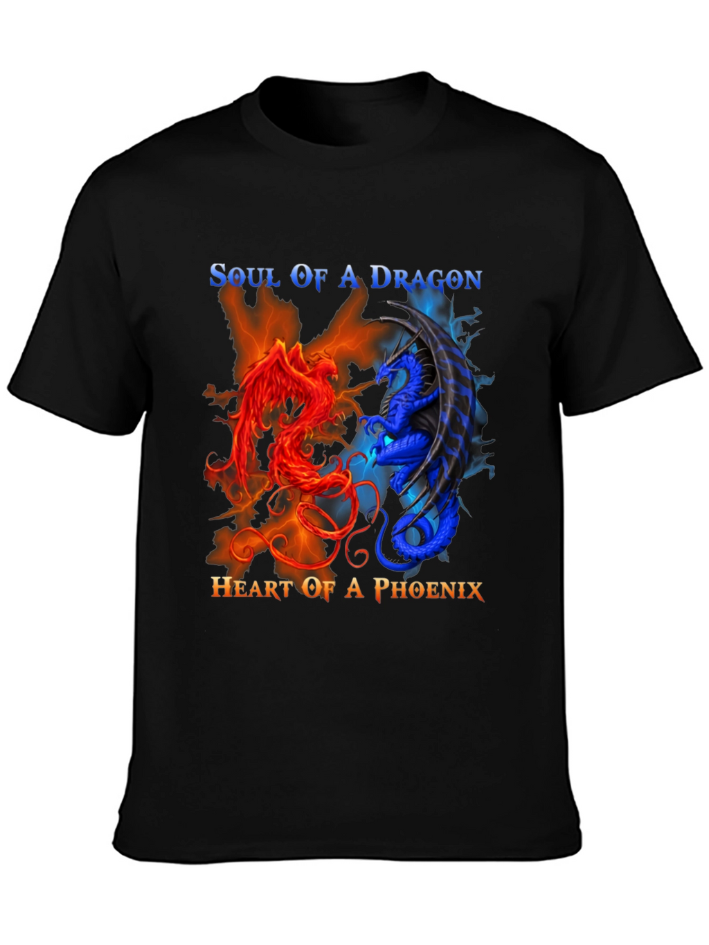 Soul of Dragon Heart of Phoenix Graphic Tee