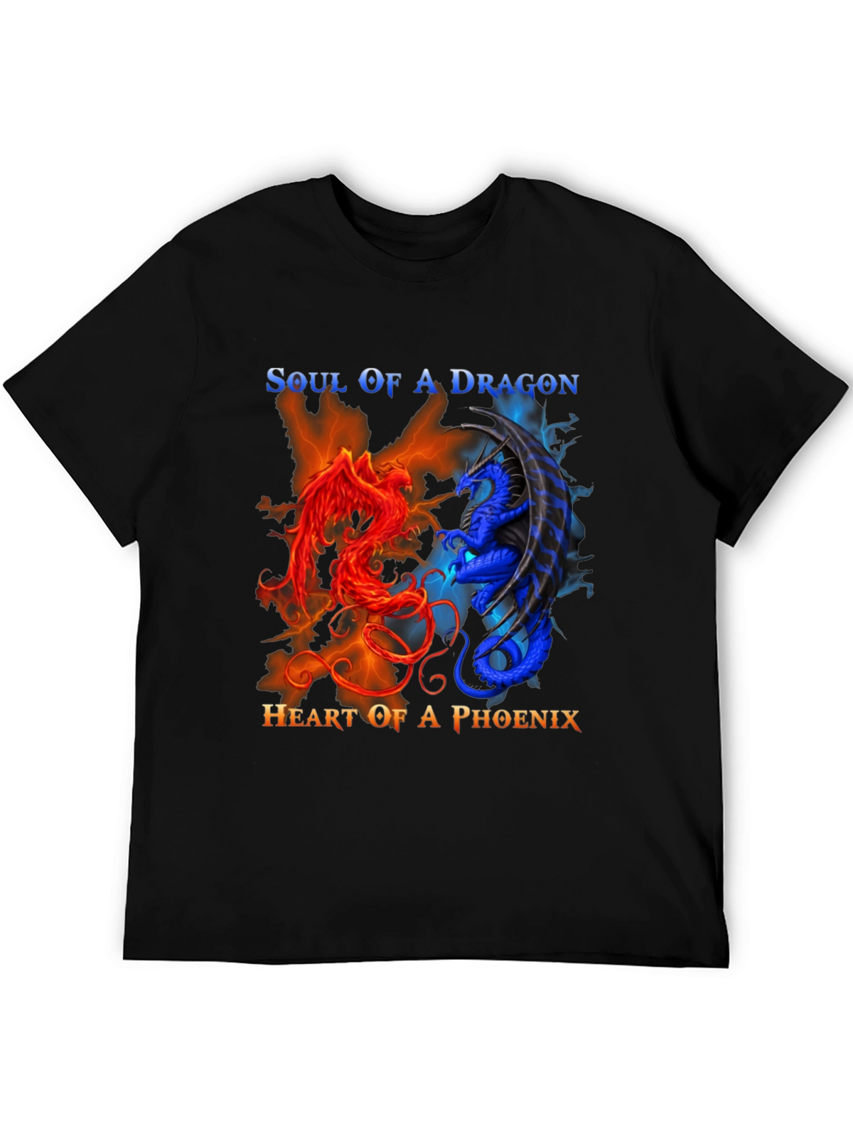 Soul of Dragon Heart of Phoenix Graphic Tee