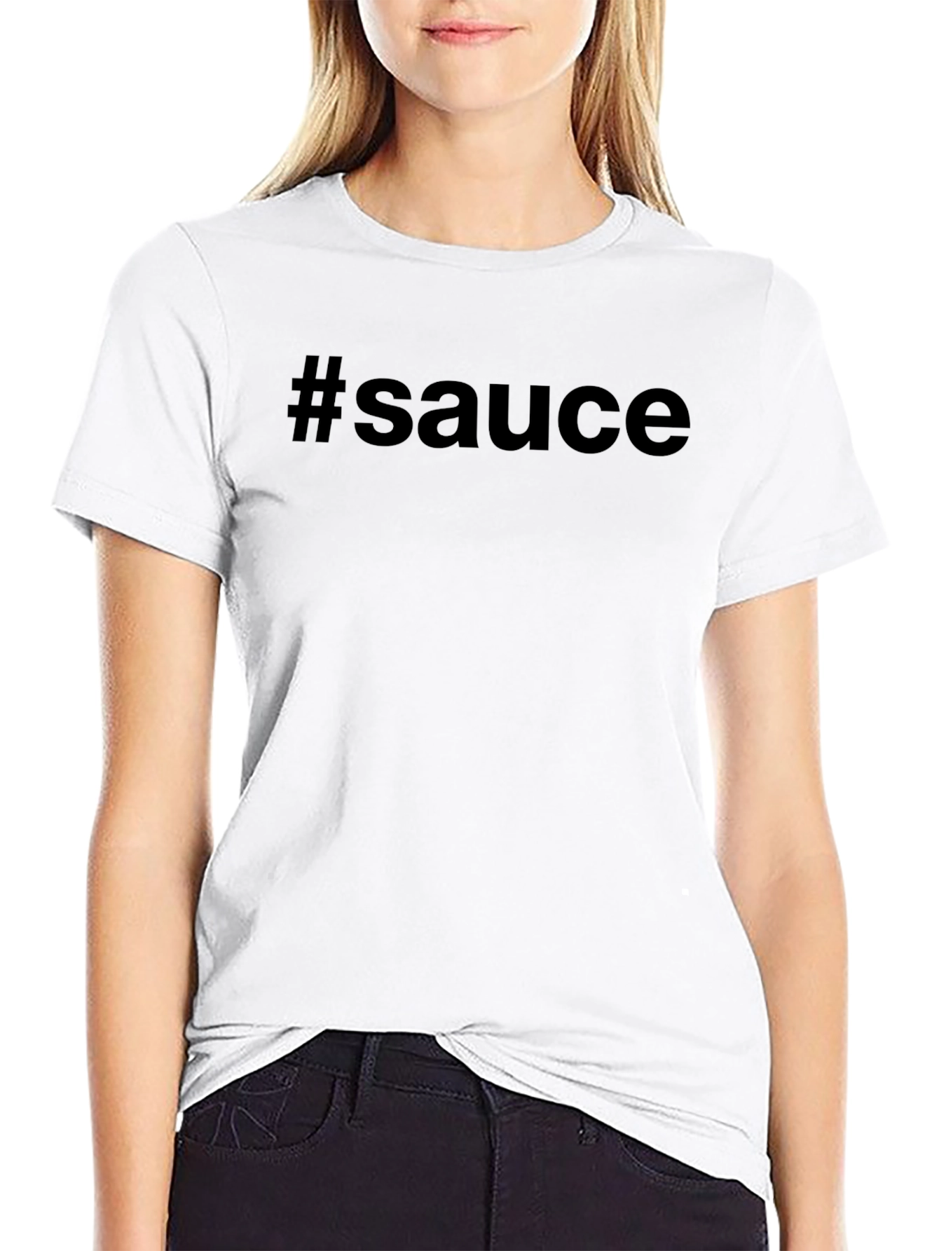 #Sauce Black Graphic Tee - Trendy Casual Style