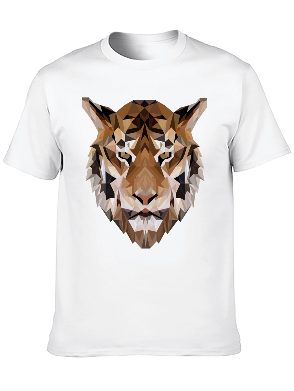 Geometric Tiger Graphic Tee - Modern Style