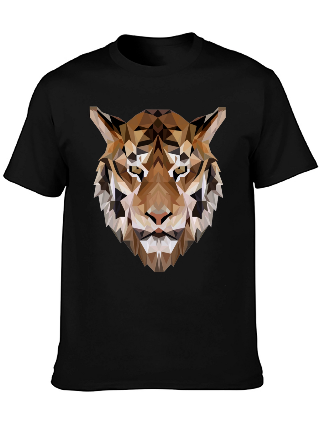 Geometric Tiger Graphic Tee - Modern Style