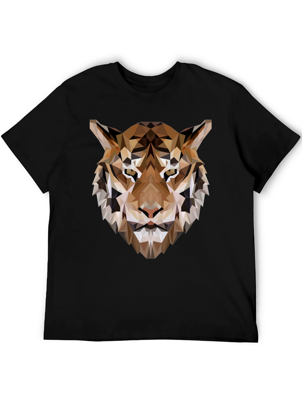Geometric Tiger Graphic Tee - Modern Style