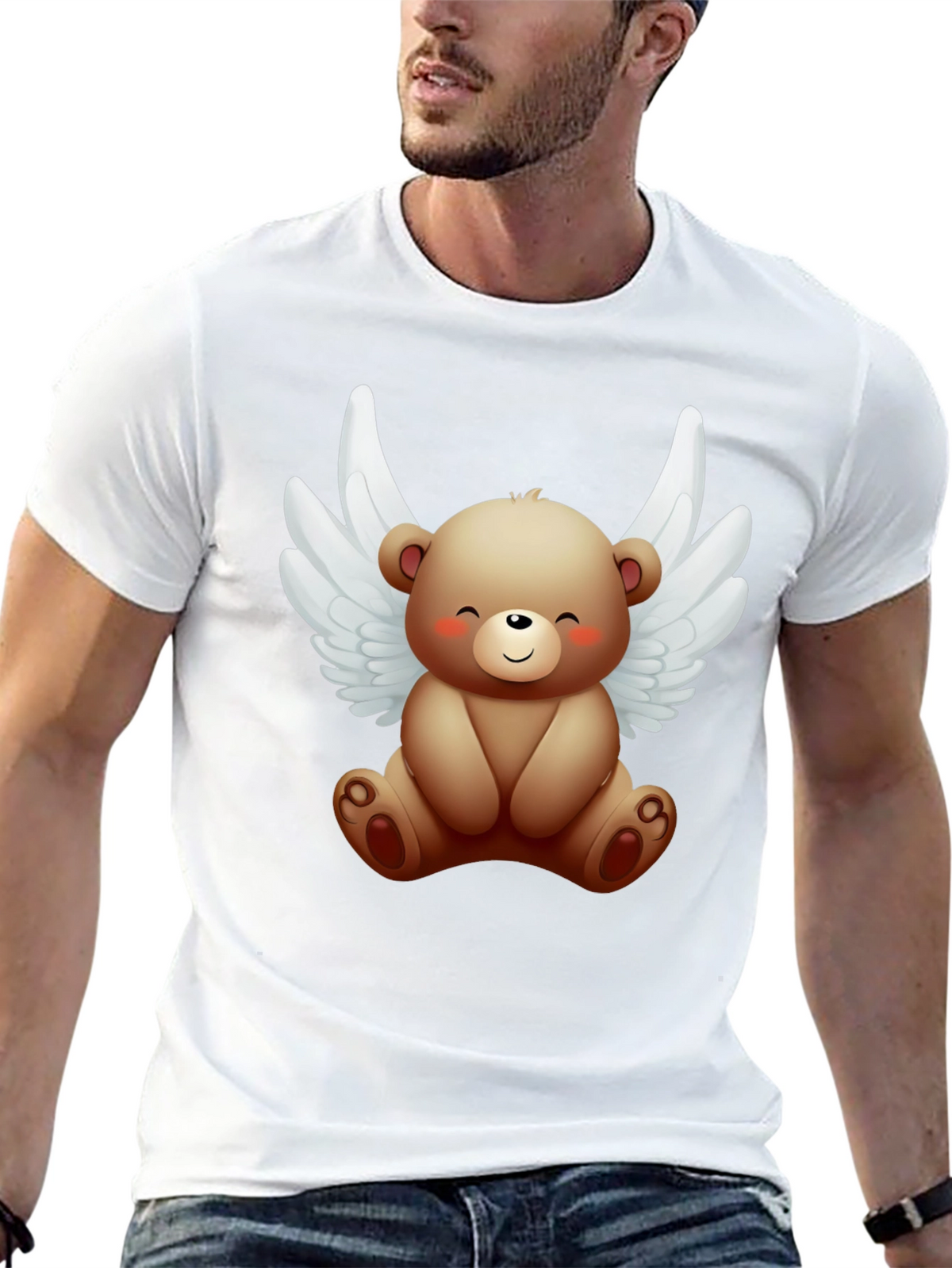 Angel Bear Graphic Tee - Cute & Comfy