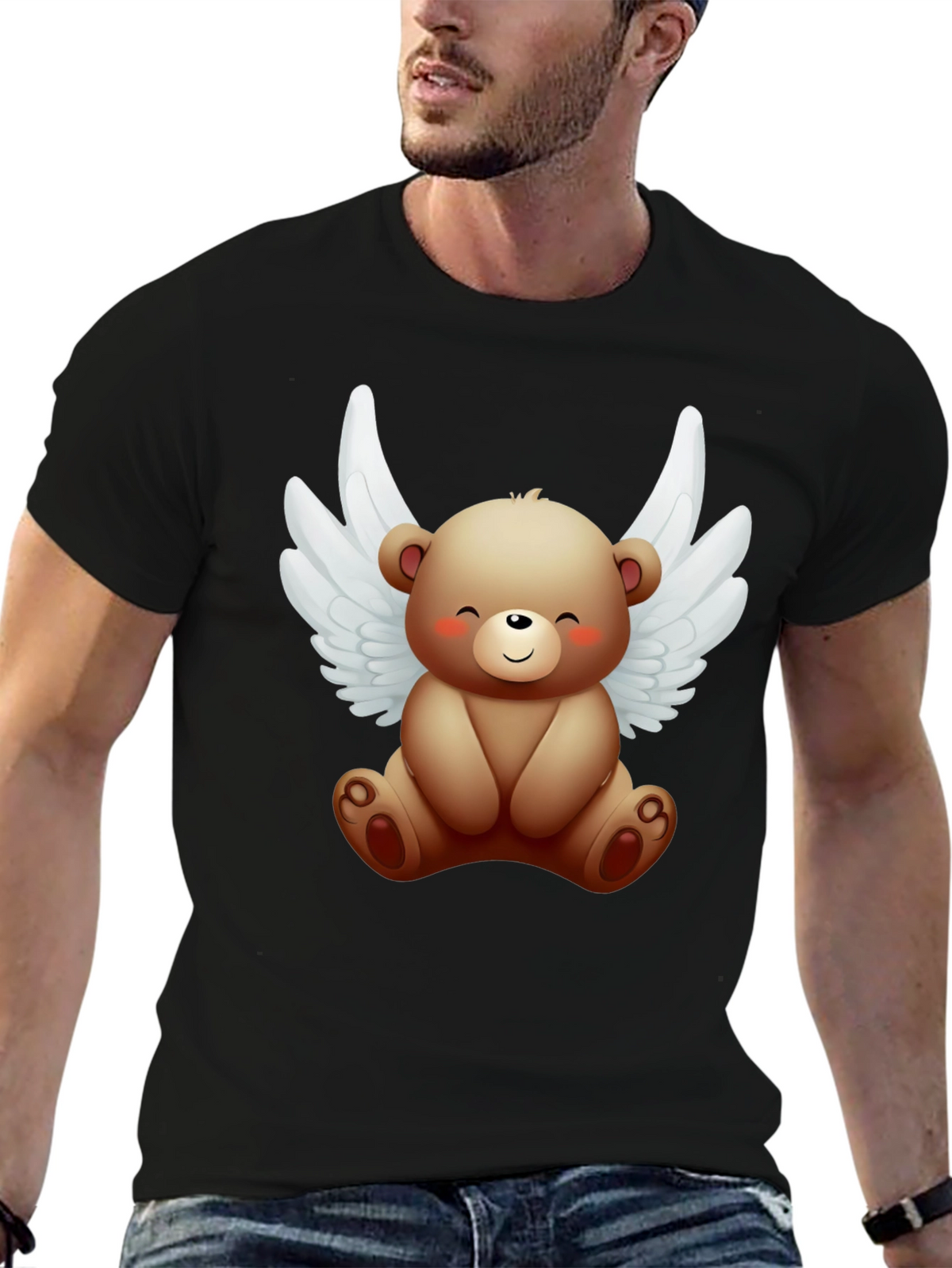 Angel Bear Graphic Tee - Cute & Comfy