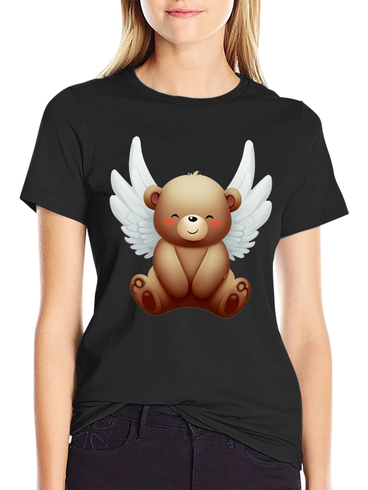Angel Bear Graphic Tee - Cute & Comfy