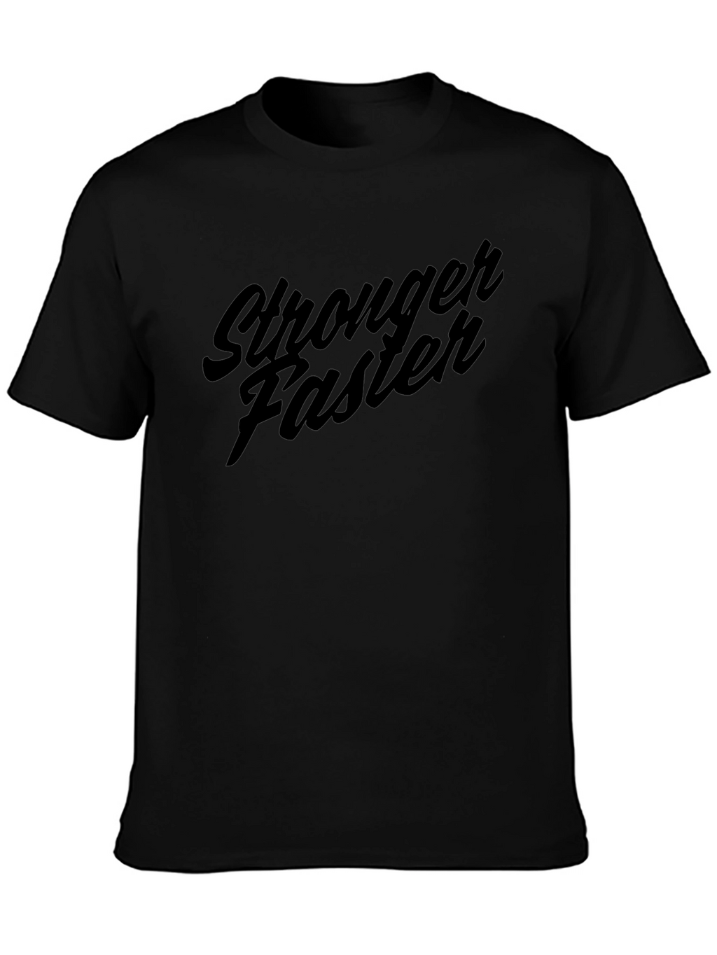 Stronger Faster Graphic Tee - Black